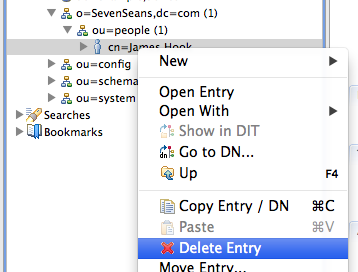 Delete entry with studio