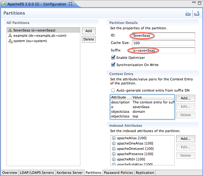 SevenSeas Partition Creation