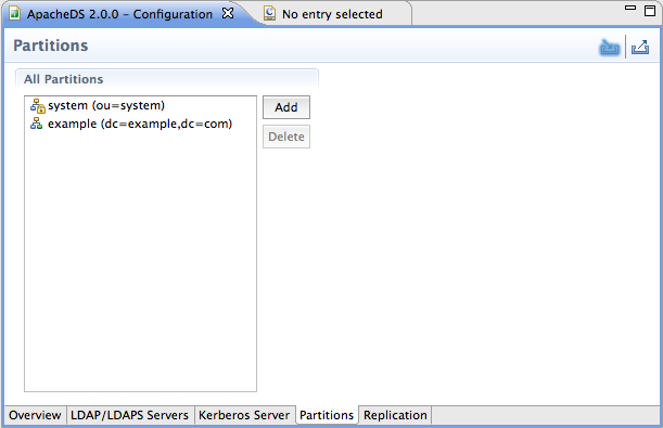 Studio Apacheds Partitions Configuration